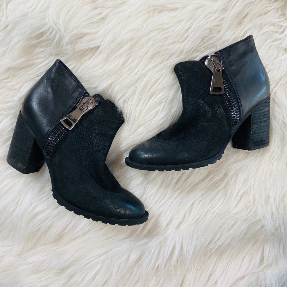 ALDO zipper black booties